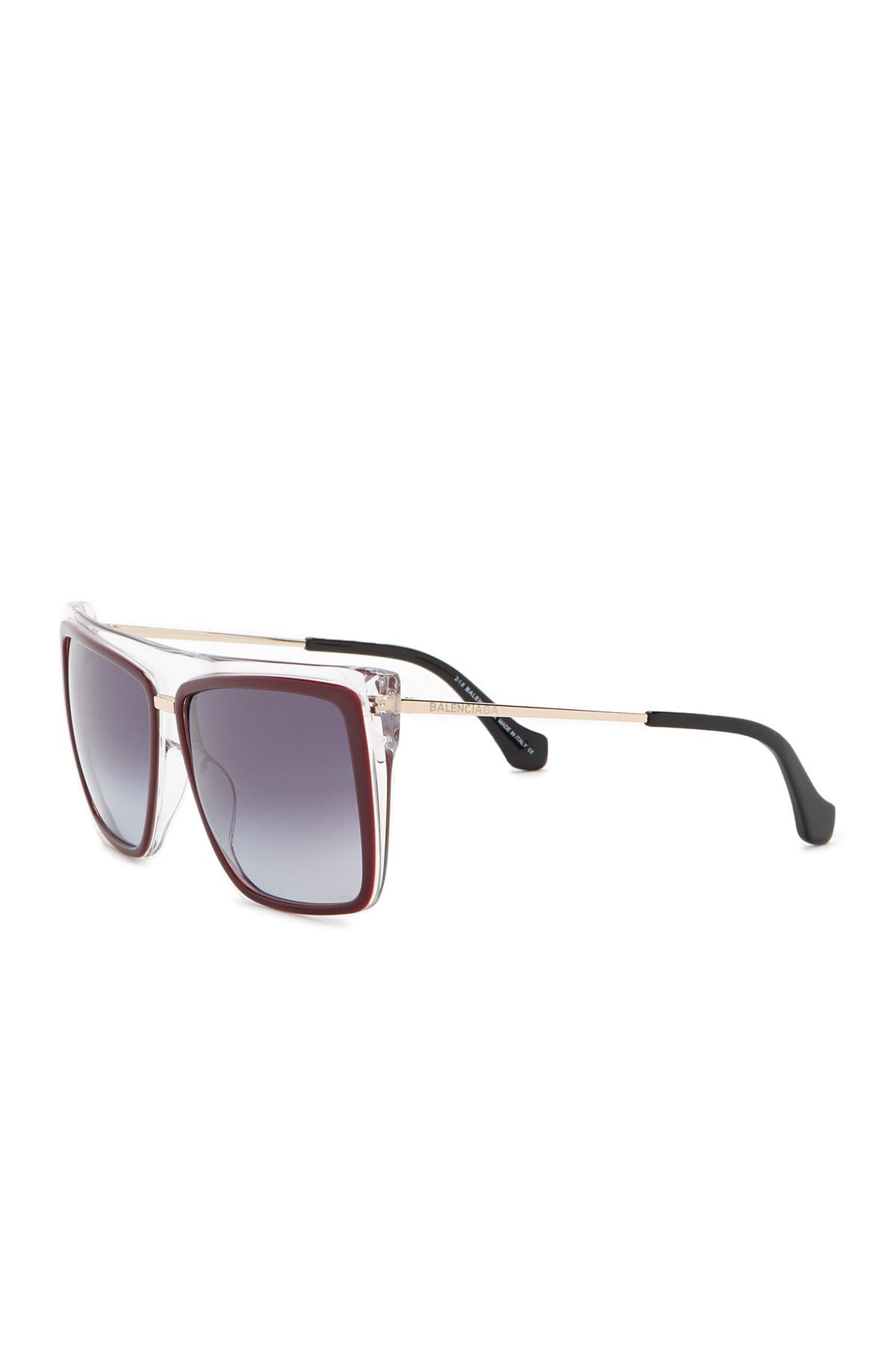 balenciaga 56mm square flat top sunglasses