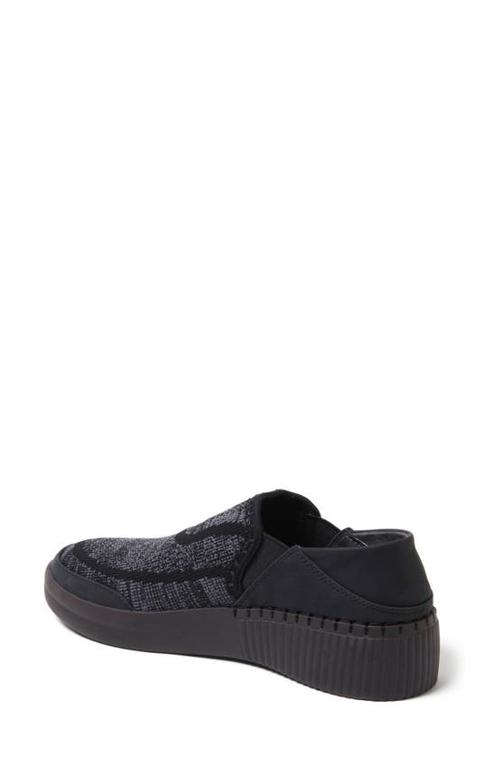 Shop Dearfoams Lee Twin Gore Knit Slip-on Sneaker In Black Multi