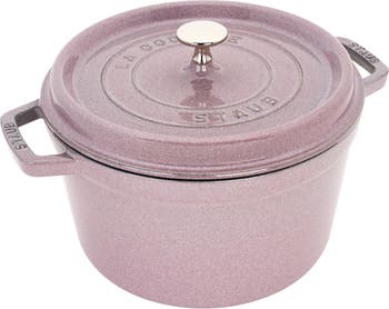 Staub 7 Qt. Cast Iron Dutch Oven in Lilac, Round Cocottes Series