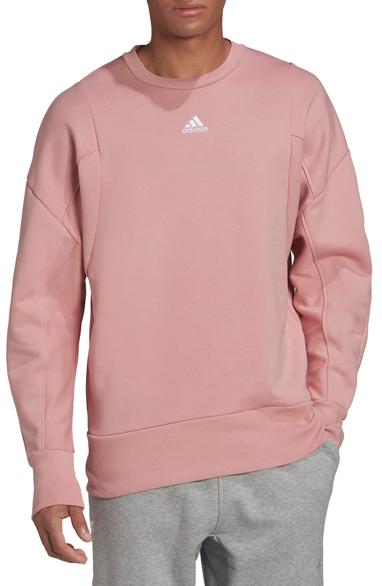 mauve crewneck sweatshirt