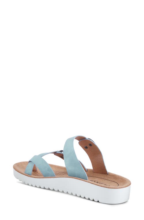 Flexus By Spring Step Bayside Wedge Slide Sandal In Sky Blue