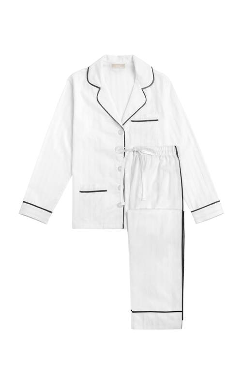 Kip. Kip Premium Cotton Pajama Set In Monochrome