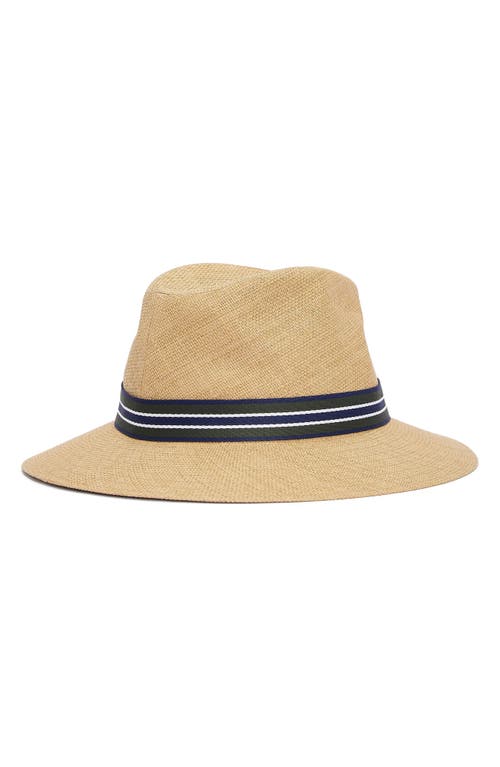 Shop Barbour Rothbury Woven Fedora In Tan/classic