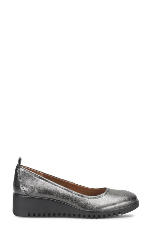 Eurosoft Darcie Wedge Flat In Pewter