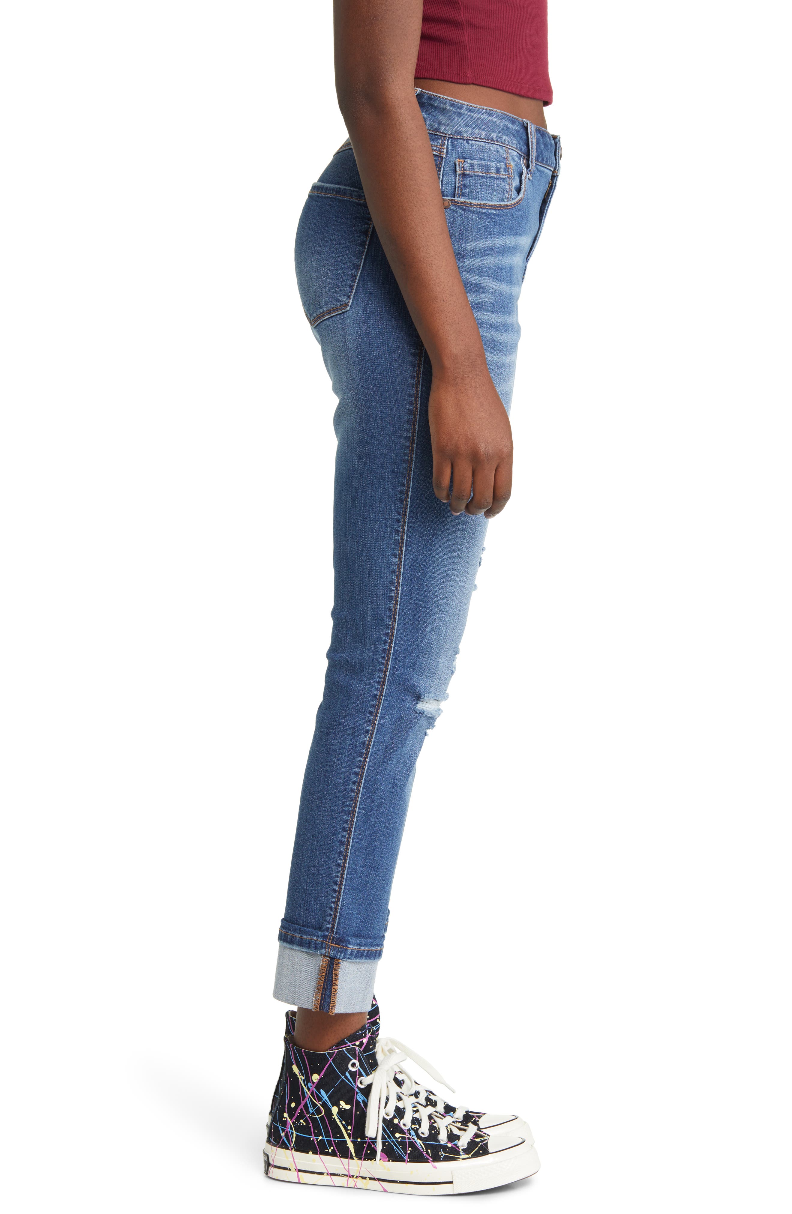 1822 Denim Vintage Distressed Cuffed Skinny Jeans Nordstrom