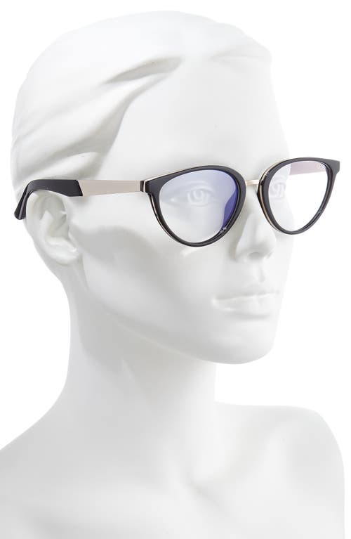 Shop Quay Australia Rumors 47mm Blue Light Filtering Glasses In Black/clear