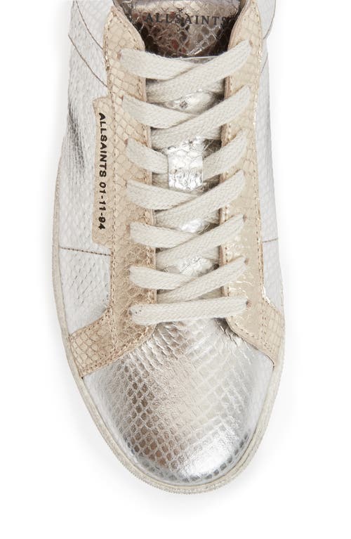 Shop Allsaints Sheer Low Top Sneaker In Silver/gold