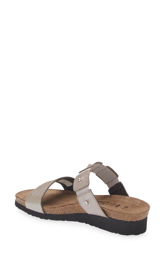 Shop Naot 'ashley' Sandal In Silver Threads Leather