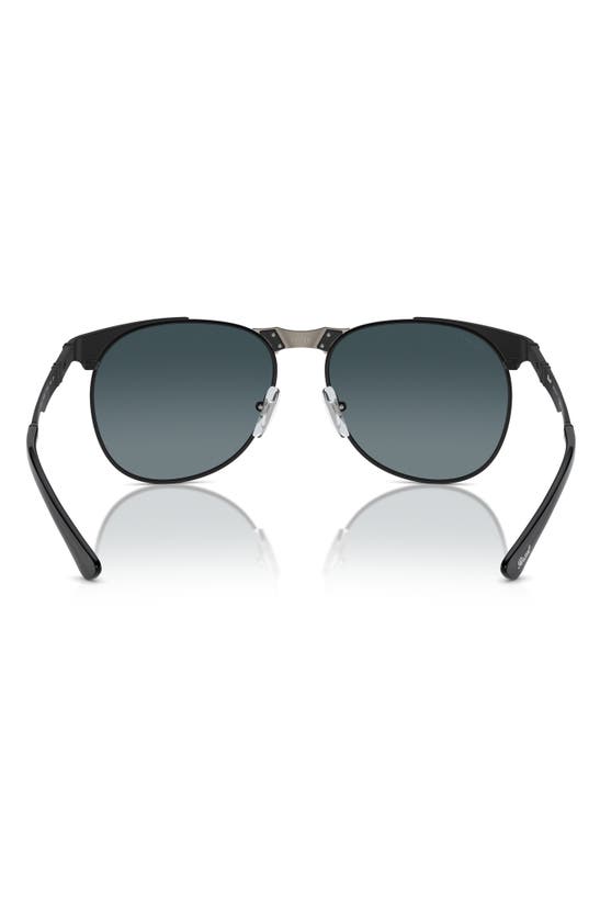 Persol 55mm Polarized Pilot Sunglasses In Black