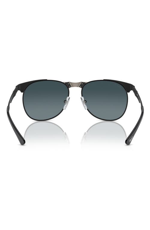 Shop Persol 57mm Polarized Pilot Sunglasses In Black