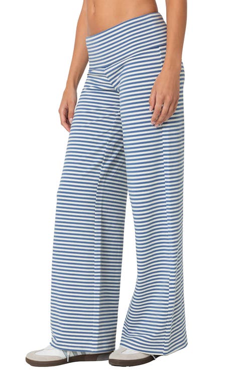 Edikted Lilah Stripe Foldover Pants In Multi