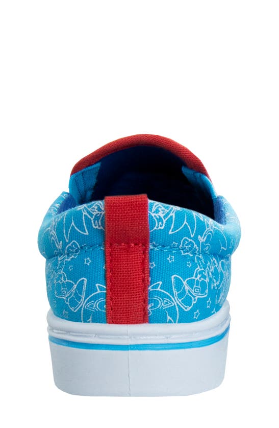 Shop Josmo Kids' Sonic The Hedgehog Slip-on Sneaker In Blue