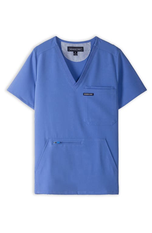 Members Only Cordoba 5-pocket Scrub Top In Ceil Blue