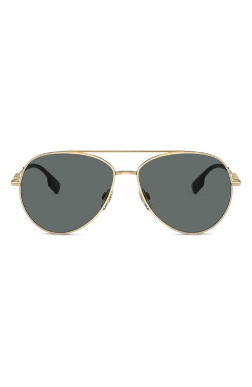burberry 58mm Polarized Pilot Sunglasses in Light Gold at Nordstrom