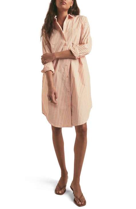The Tell Me About It Stripe Long Sleeve Shirtdress