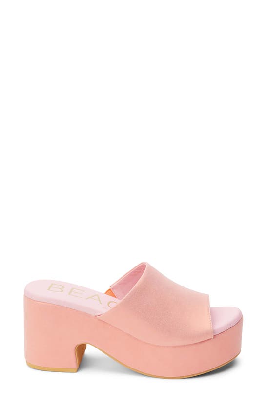 Shop Coconuts By Matisse Terry Platform Sandal In Coral Frost Metallic
