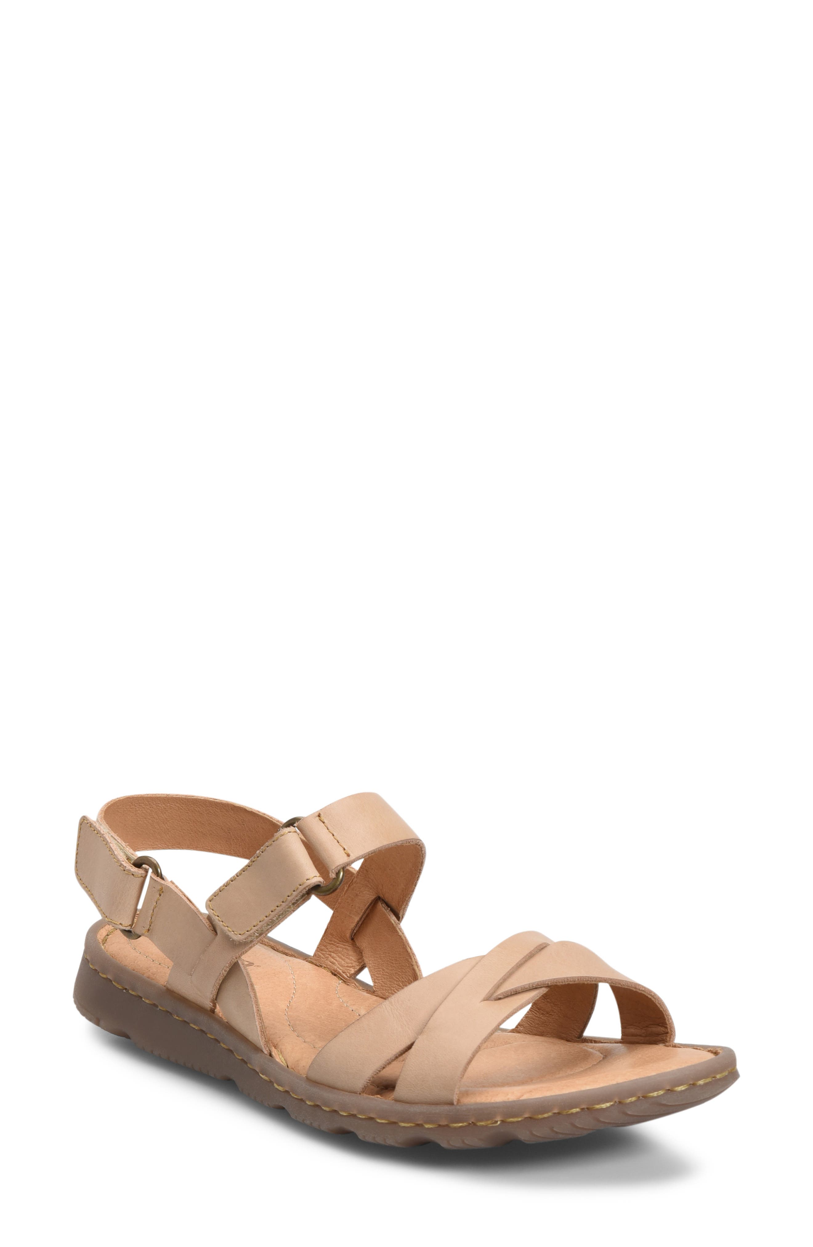 B?rn Jemez Cross Strap Sandal, Beige