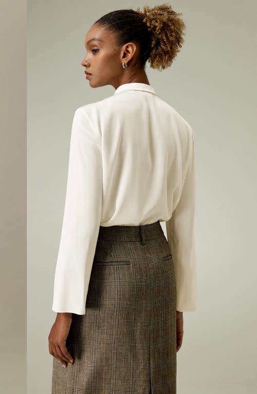 Lilysilk Classic Collar Silk Shirt For Women In Natural White