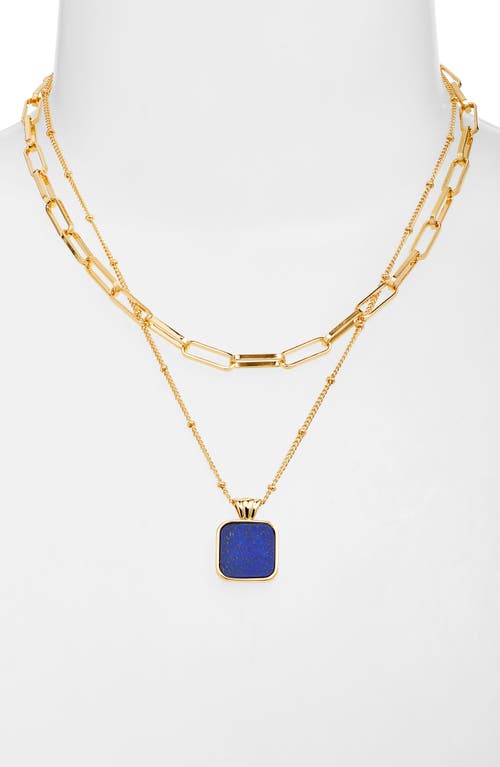 Shop Nordstrom Multistrand Chain Necklace In Lapis- Gold