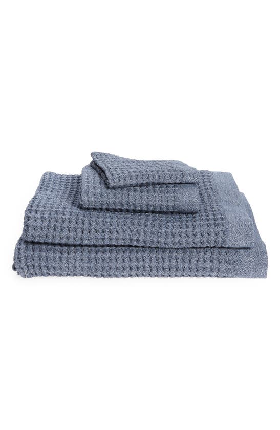 ONSEN 4-PIECE WAFFLE COTTON BATH TOWEL, BATH SHEET, HAND TOWEL & WASHCLOTH SET