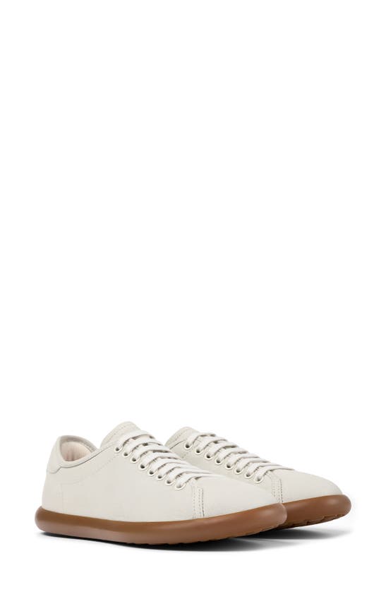 Shop Camper Pelotas Soller Sneaker In White Natural Smooth