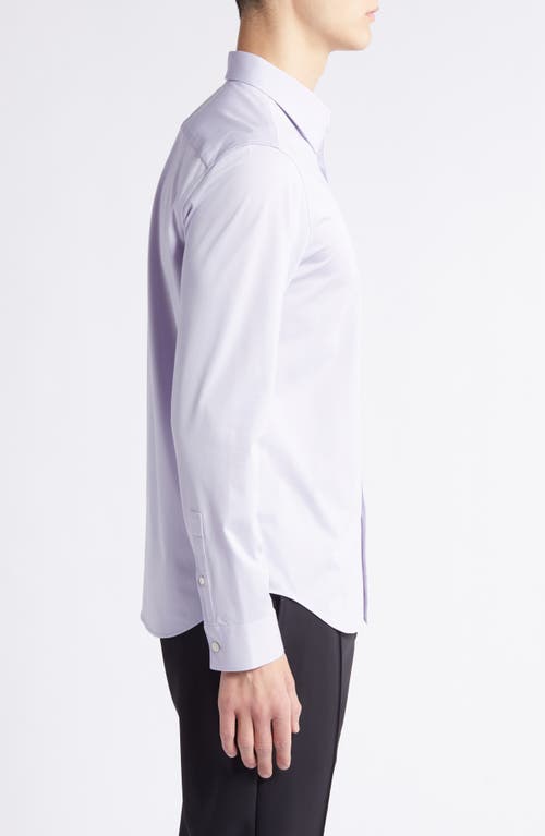 Shop Theory Sylvain Nd Structure Knit Button-up Shirt In Soft Iris