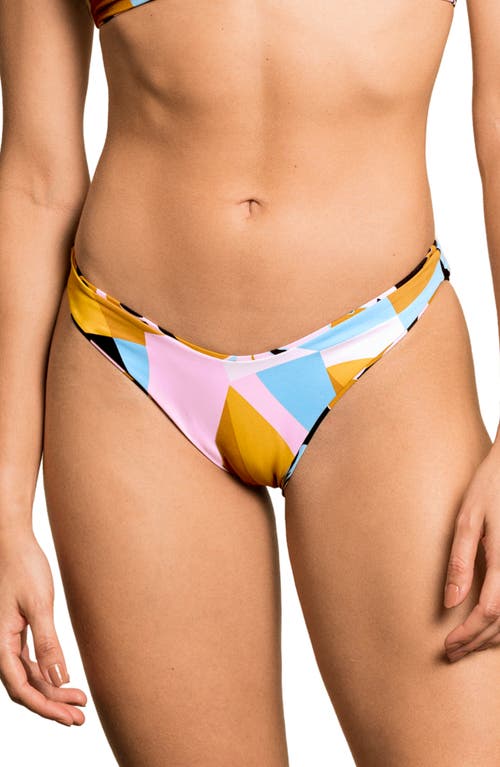 Shop Maaji Swizzle Splendour Reversible Bikini Bottoms In Multi/pink