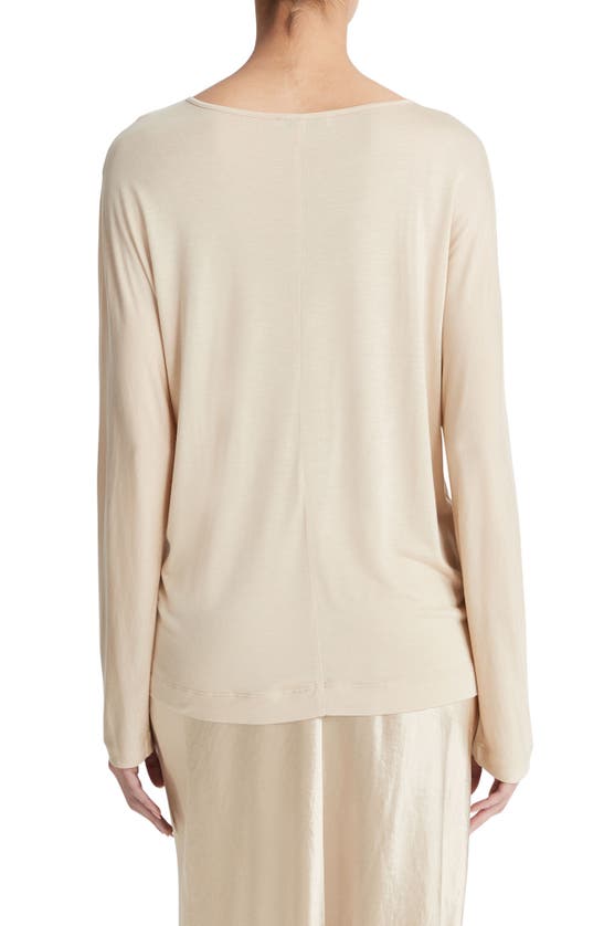 Shop Vince Relaxed V-neck Knit Top In White Oak
