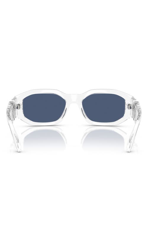 Versace Biggie 53mm Round Sunglasses In Crystal