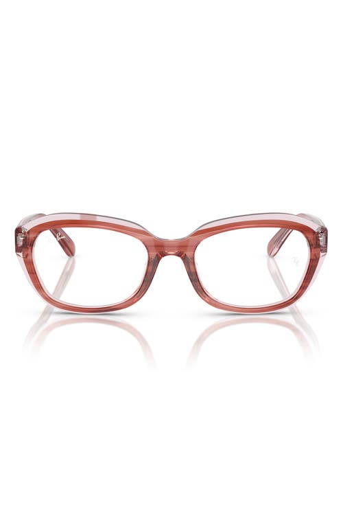 Ray Ban Ray-ban Kids' 46mm Oval Optical Glasses In Pink