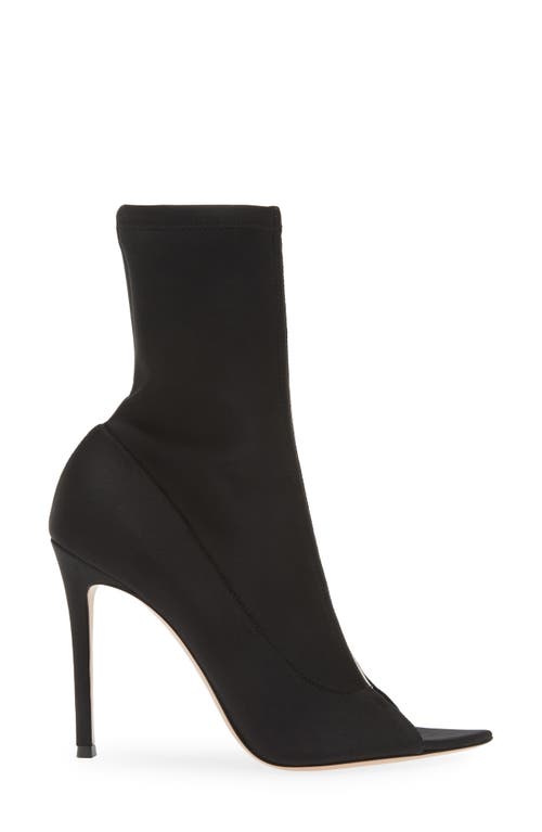 Gianvito Rossi Woman Ankle Boots Black Size 7 Textile Fibers, Plastic In Black/clear