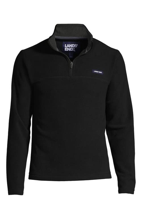 Shop Lands' End Anyweather Fleece Quarter Zip Pullover In Black