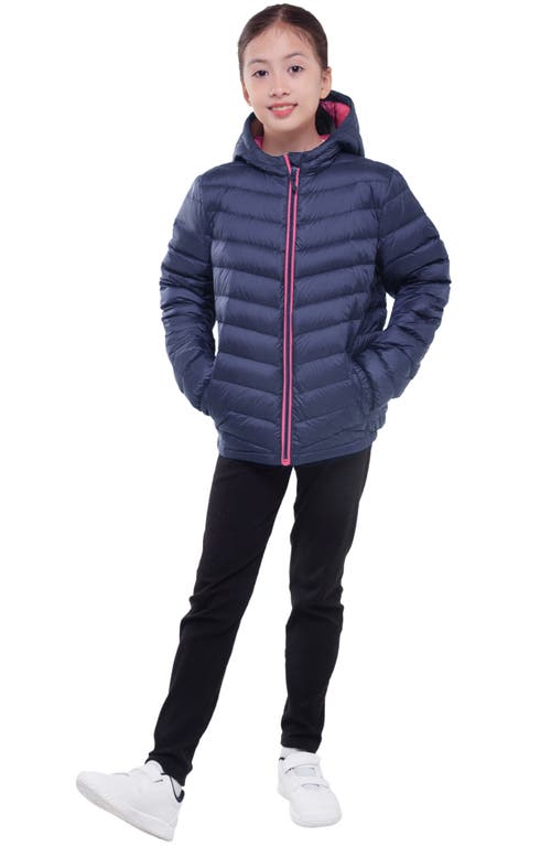 Rokka&rolla Kids' Ultra Light Packable Down Jacket In Navy