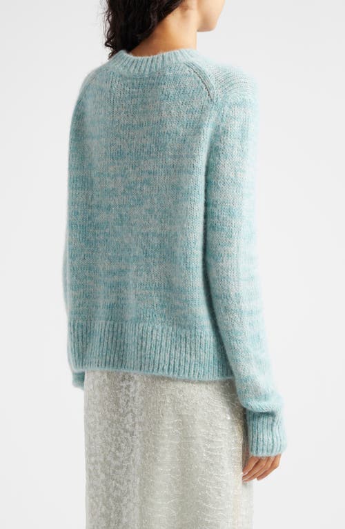 Shop Vince Marl Alpaca Blend Crewneck Sweater In Wave Gem Marl