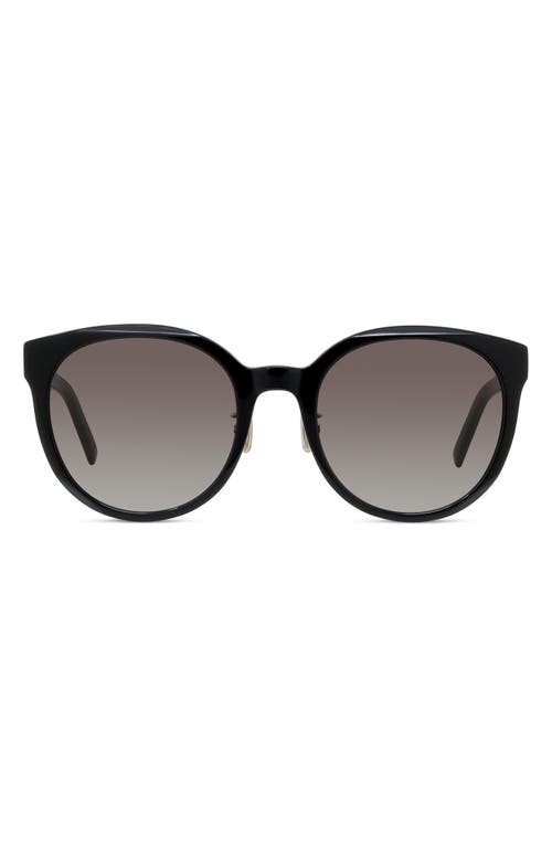 Givenchy 56mm Sunglasses in Shiny Black /Gradient Smoke at Nordstrom