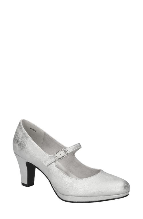 Shop Easy Street Zest Mary Jane Platform Pump In Silver