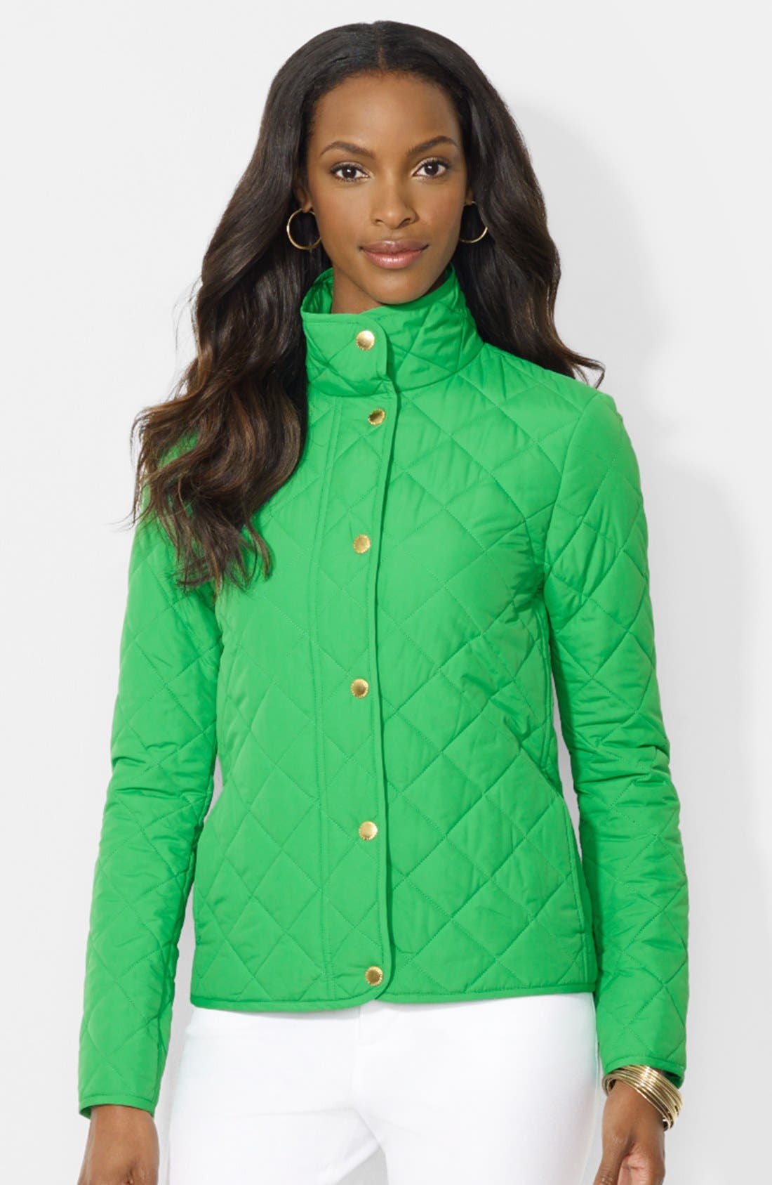Lauren Ralph Lauren Front Snap Quilted Jacket Nordstrom