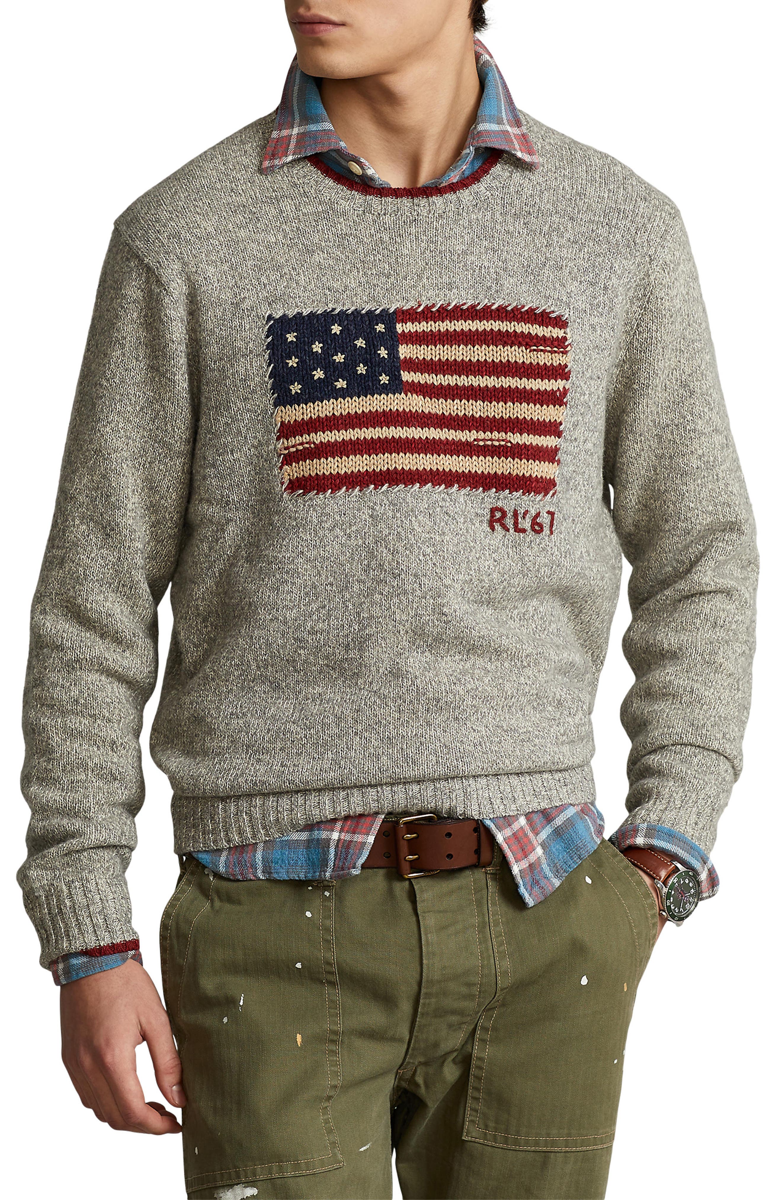 ralph lauren sweater american flag