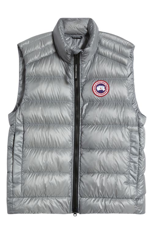 Shop Canada Goose Crofton Water Resistant Packable Quilted 750-fill-power Down Vest In Boulder Grey - Gris Rocher