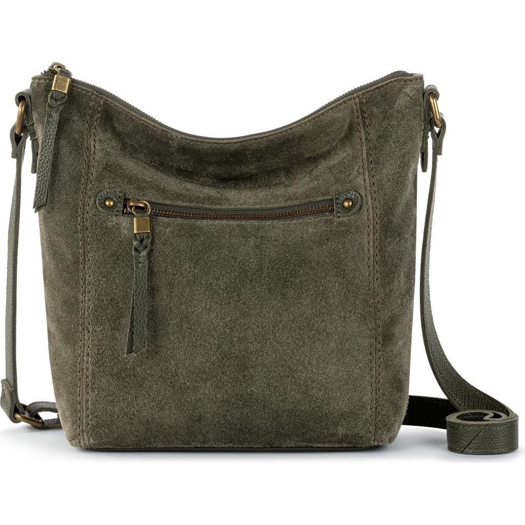 The Sak Lucia Leather Hobo Bag In Moss Suede