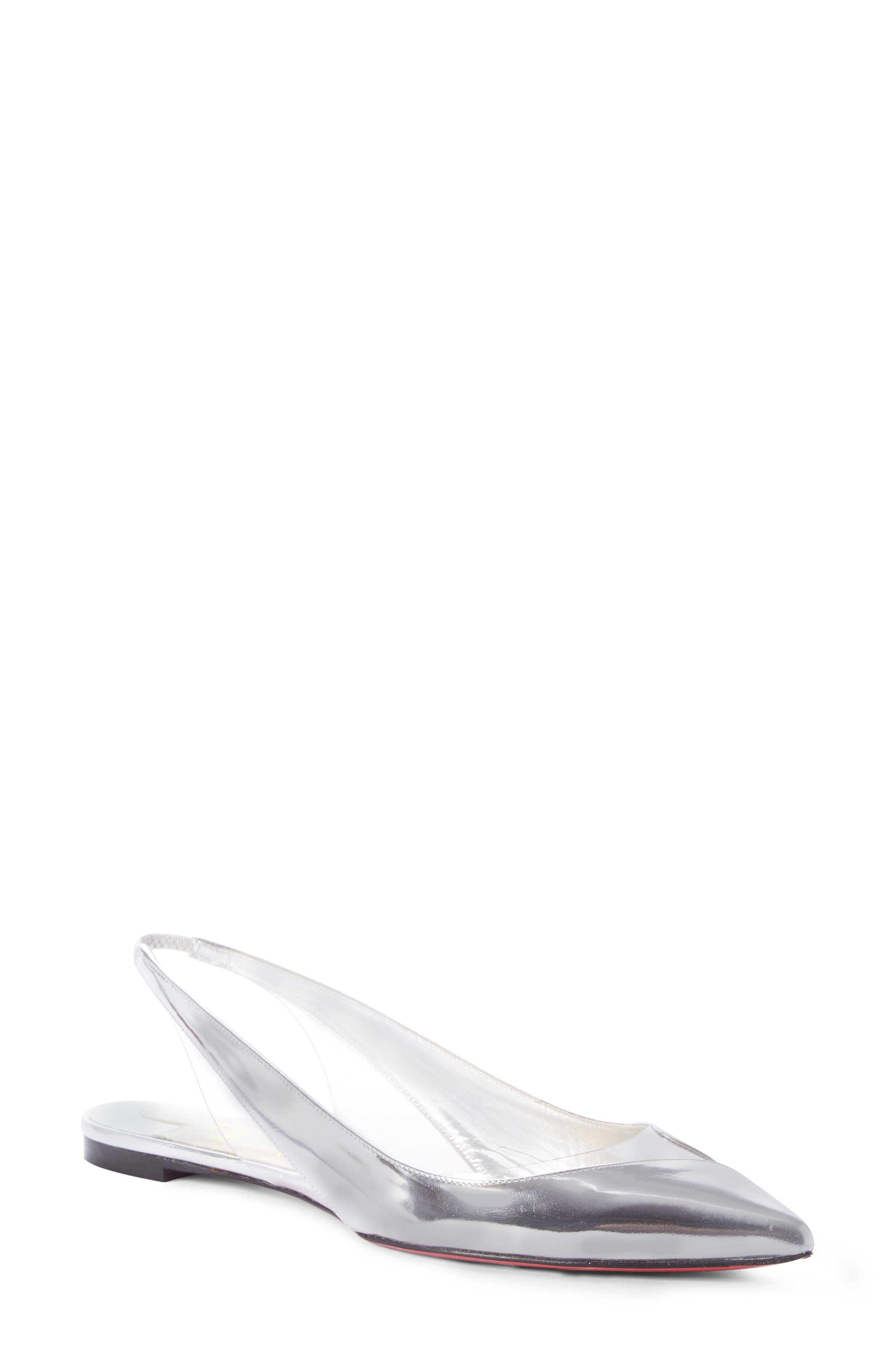 Christian Louboutin Dec Slingback Flat, Metallic