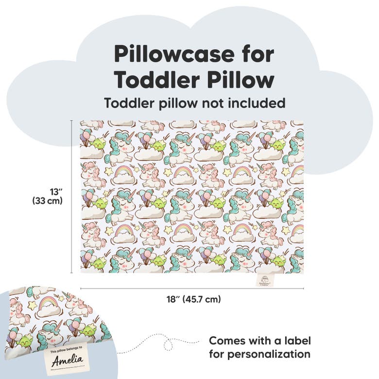 Shop Keababies Printed Toddler Pillowcase 13x18" In Unicorn Dreams