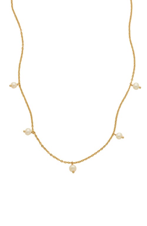 MADE BY MARY Floating Freshwater Pearl Necklace in Gold at Nordstrom