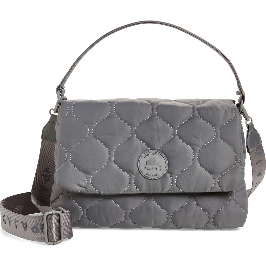 Pajar Top Shoulder Nylon Shoulder Bag In Grey