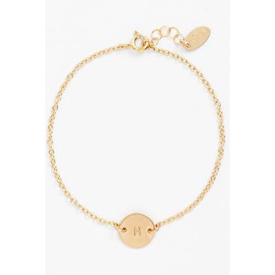 Nashelle Initial Mini Disc Bracelet