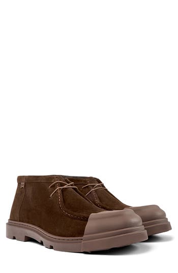 Camper Junction Panelled Lace-up Shoes In Medium Brown