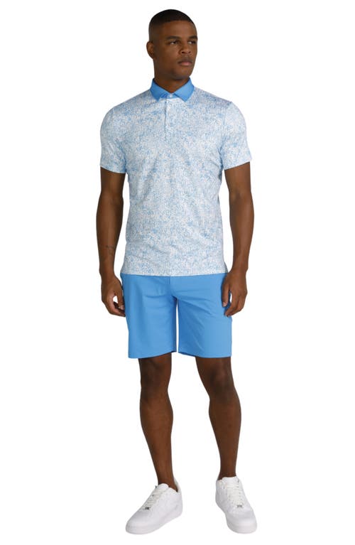 Redvanly Men's Canon Digital Polo Shirt In Malibu Blue