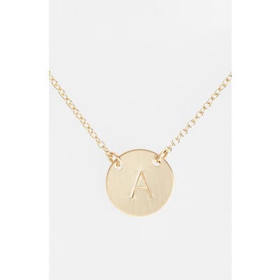 Nashelle 14K-Gold Fill Anchored Initial Disc Necklace