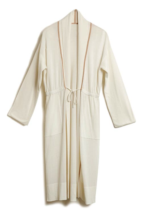 Shop Oyun Smoking Robe In Ivory