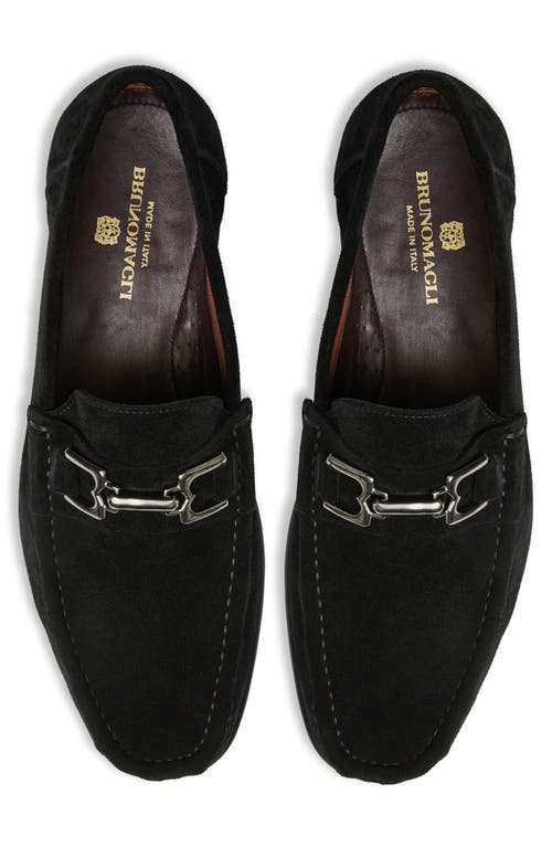 Shop Bruno Magli Trieste Bit Loafer In Black Suede